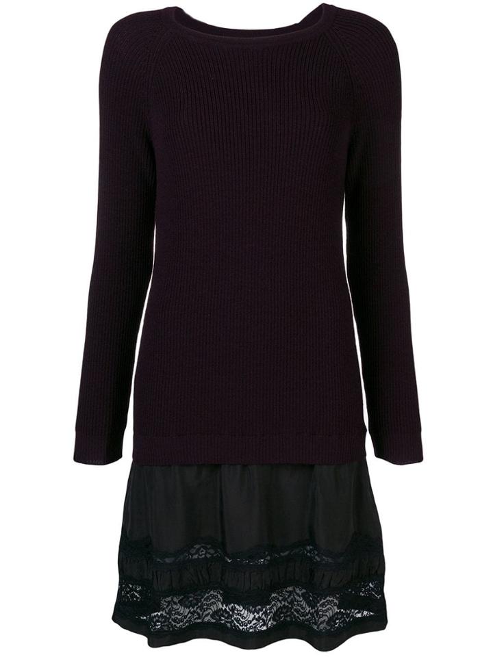 Moschino Ribbed Knit Dress - Pink