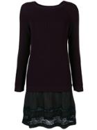Moschino Ribbed Knit Dress - Pink