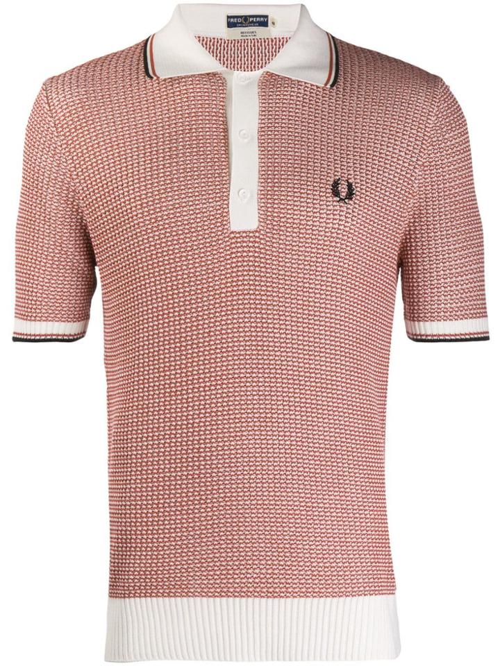 Fred Perry Knitted Polo T-shirt - Orange