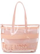 Love Moschino Clear Logo Shoulder Bag - Pink & Purple