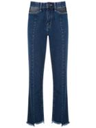 Framed Cut Skinny Jeans - Blue