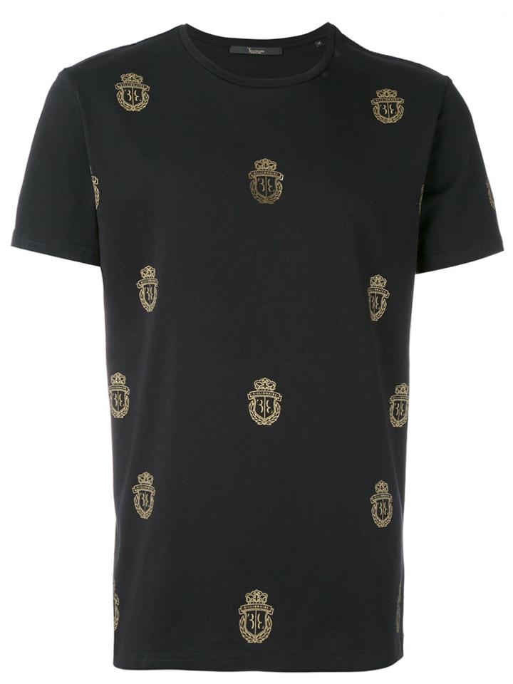 Billionaire Allover Logo T-shirt - Black