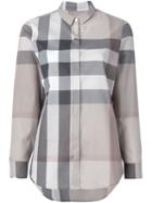 Burberry Brit Checked Shirt, Women's, Size: L, Nude/neutrals, Cotton
