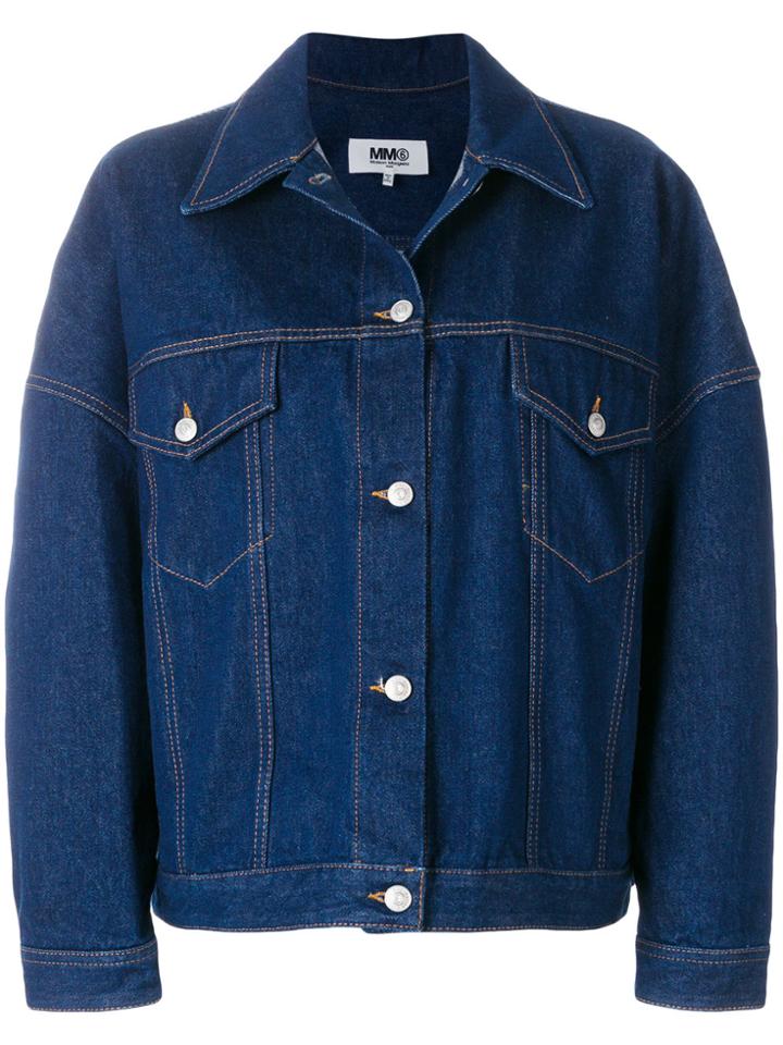 Mm6 Maison Margiela Oversized Jacket - Blue