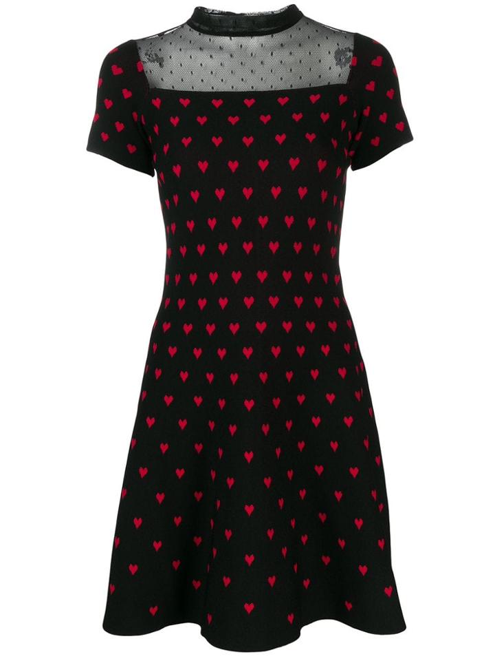 Red Valentino Heart Dress - Black