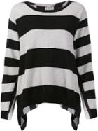 Stella Mccartney Striped Long Sleeved Top, Women's, Size: 44, Grey, Cashmere/wool/silk