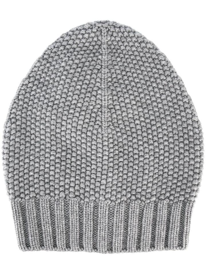Fabiana Filippi Knit Beanie, Women's, Grey, Silk/cashmere/merino