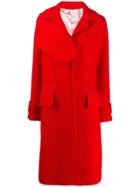 Victoria Beckham Textured Asymmetric Lapel Coat