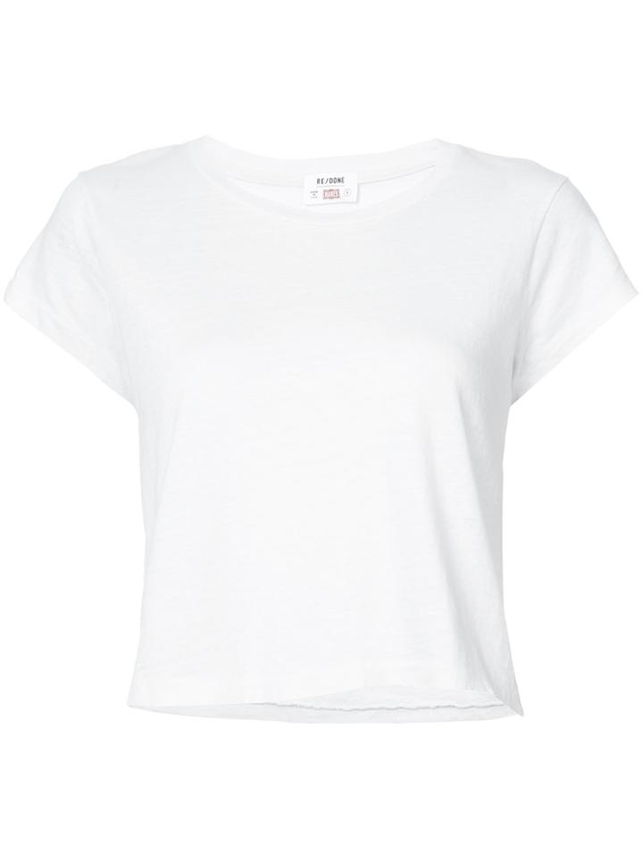 Re/done Cropped T-shirt - White
