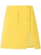 Egrey - Button-up Skirt - Women - Polyester/spandex/elastane/viscose - 40, Yellow/orange, Polyester/spandex/elastane/viscose