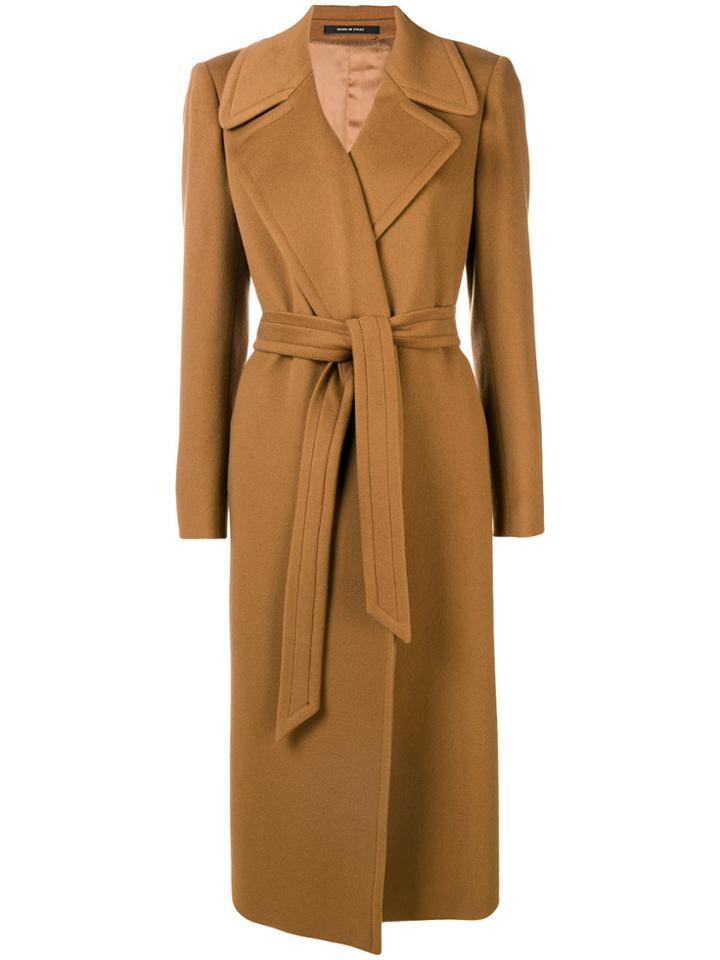 Tagliatore Wrap Coat - Nude & Neutrals