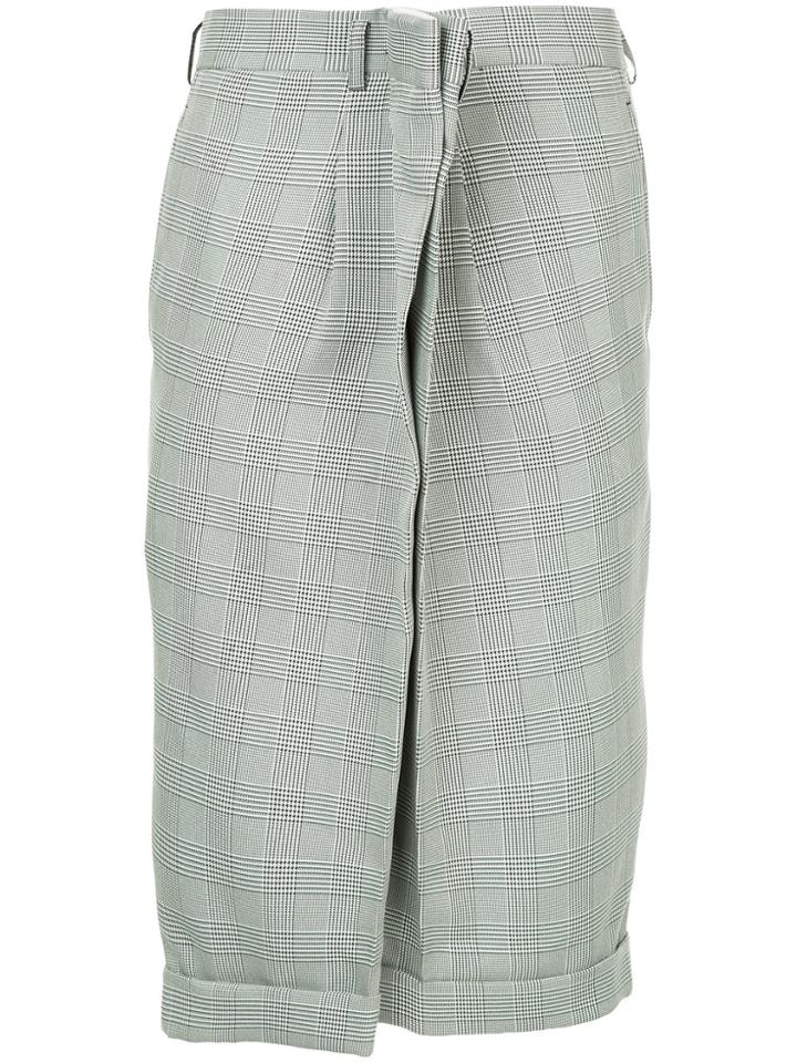 Comme Des Garçons Vintage 2d Twisted Plaid Shorts - Black