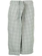 Comme Des Garçons Vintage 2d Twisted Plaid Shorts - Black