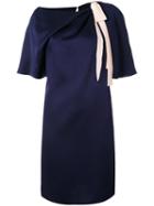 Lanvin - Neck Tie Dress - Women - Silk/acetate/viscose - 42, Blue, Silk/acetate/viscose