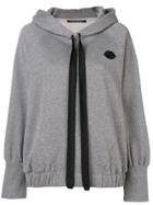 Luisa Cerano Lip Patch Hoodie - Grey