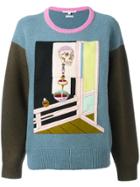 Olympia Le-tan Skeleton Embroidered Jumper - Blue