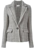 Isabel Marant Étoile 'lacy' Bouclé Jacket, Women's, Size: 38, Grey, Wool/linen/flax/polyamide/cotton