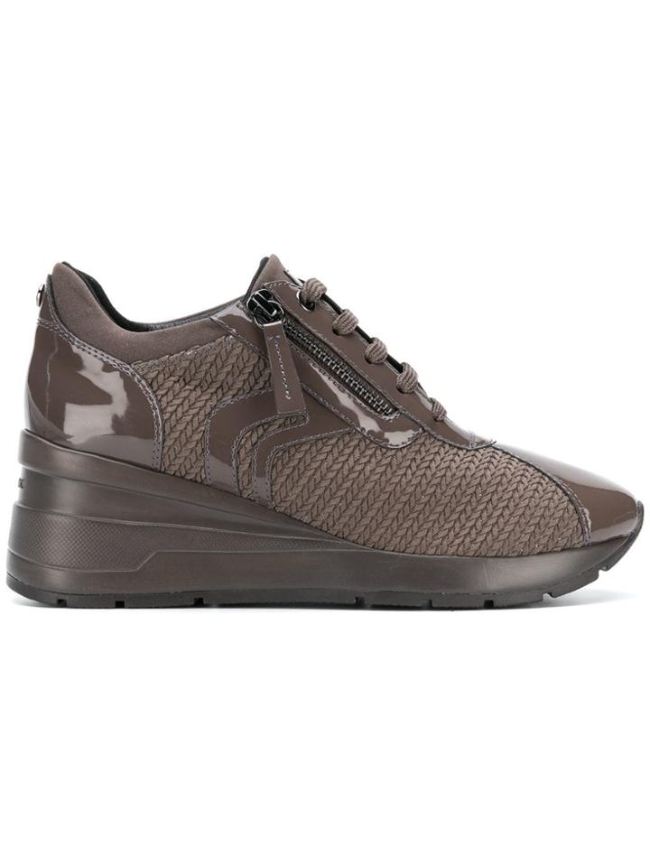 Geox Woven Lace-up Sneakers - Brown