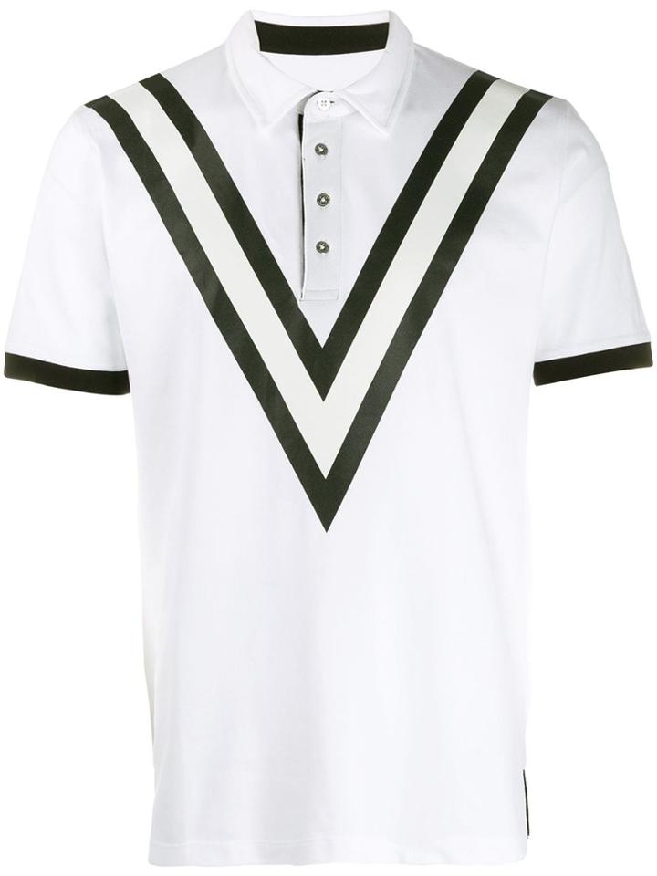 Plein Sport Chevron Polo Shirt - White