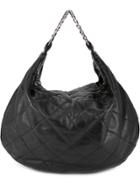 Chanel Vintage Quilted Chain Hand Bag - Black