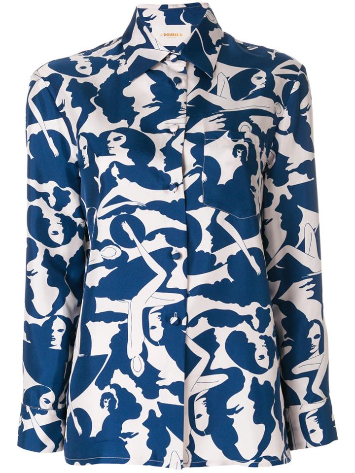 La Doublej Faces Print Shirt - Blue