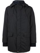 Emporio Armani Hooded Parka, Men's, Size: Large, Blue, Polyamide/polyester/feather Down