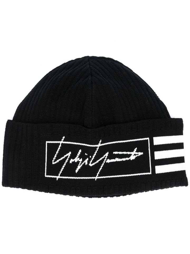 Y-3 3-stripes Beanie Hat - Black