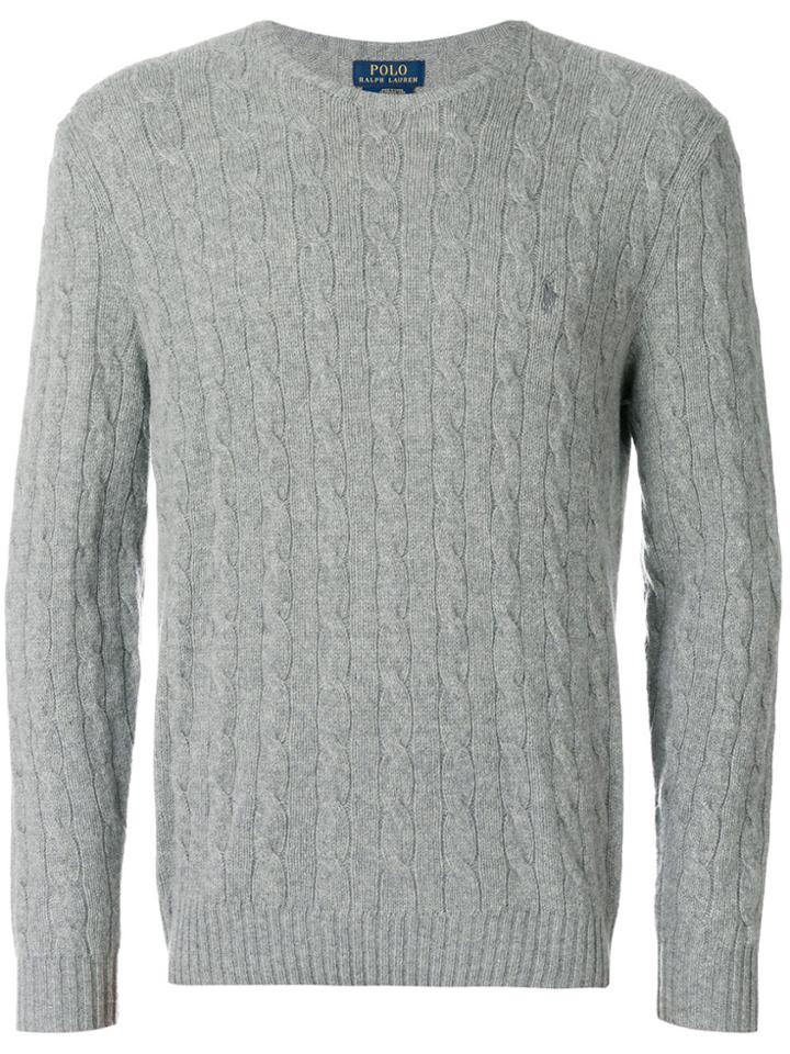 Polo Ralph Lauren Classic Cable Knit Jumper - Grey