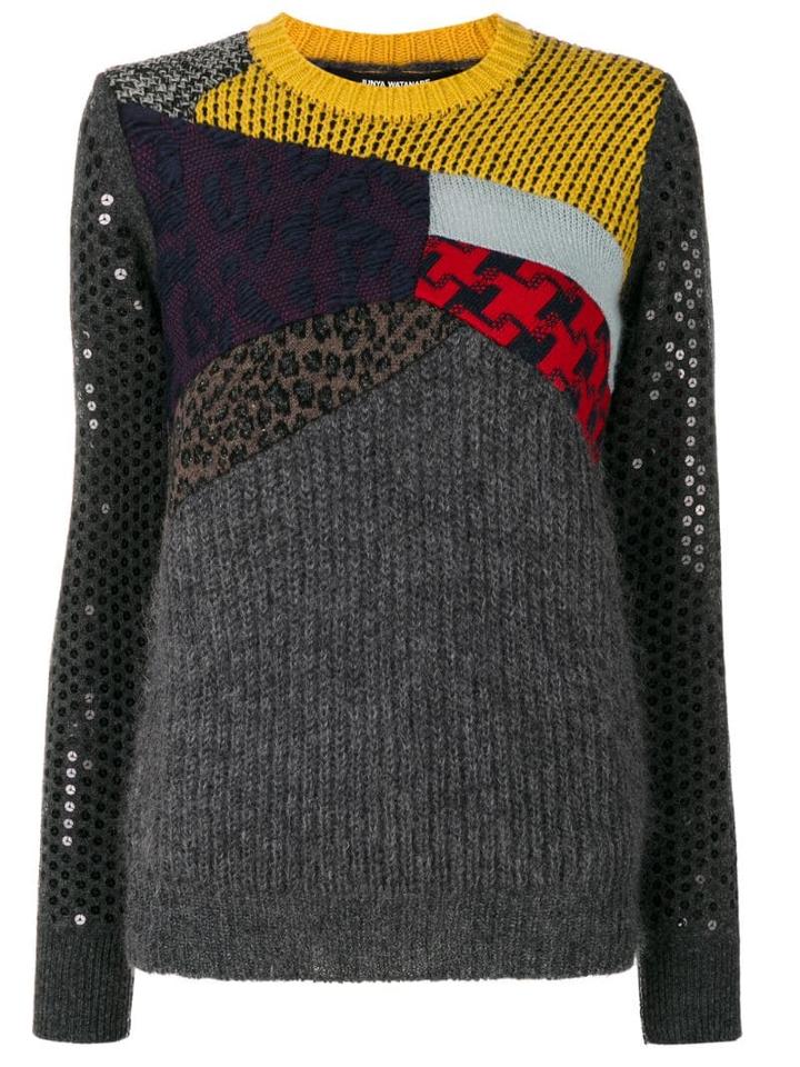Junya Watanabe Patchwork Sweater - Grey