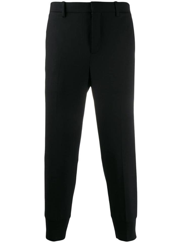 Neil Barrett Cropped Straight Trousers - Black