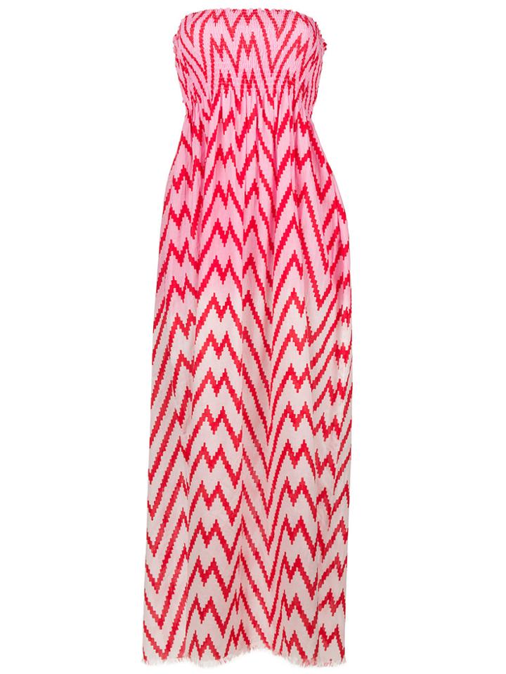 Tara Matthews Capo Zig-zag Maxi Beach Dress - Pink & Purple