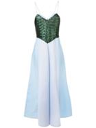 Gina Sequinned Bodice Dress - Blue