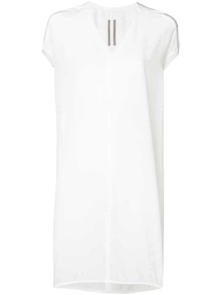 Rick Owens V-neck Dress - White