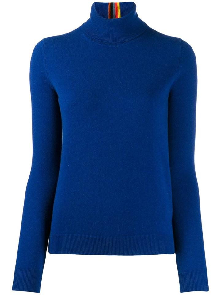 Paul Smith Cashmere Turtleneck Jumper - Blue