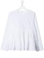 Il Gufo Ruffled Hem Blouse - White