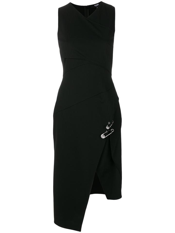 Versus Fitted Sleevless Wrap Dress - Black