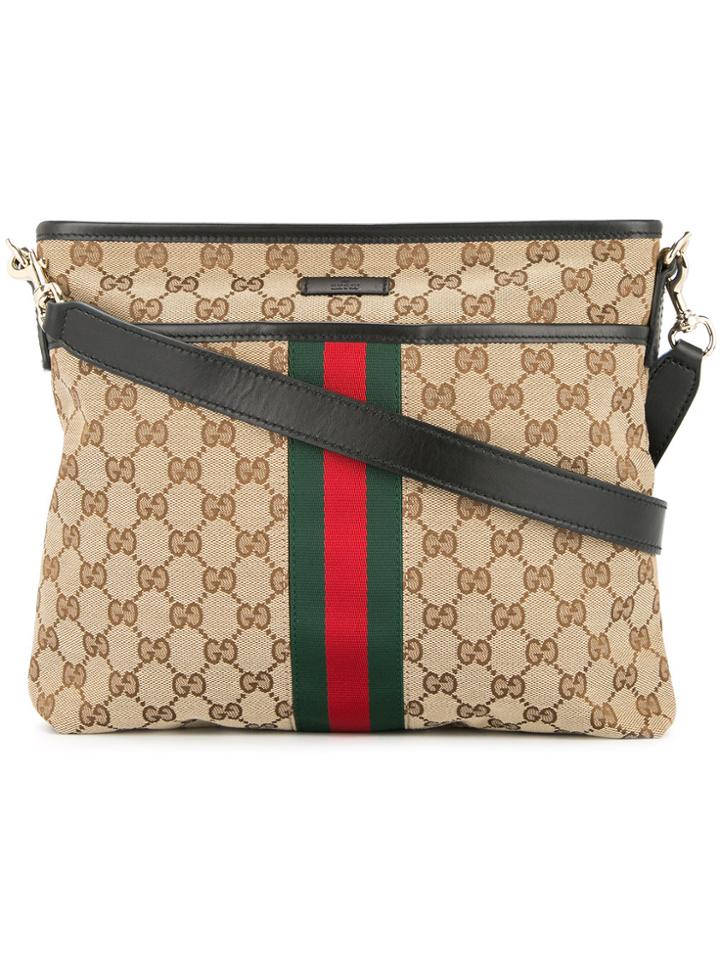 Gucci Vintage Gg Shelly Cross-body Bag - Brown