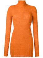 Kitx Roll Neck Blouse, Women's, Size: 14, Yellow/orange, Spandex/elastane/viscose