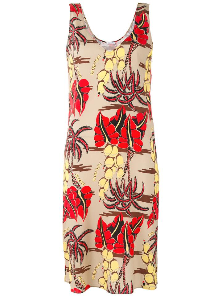 P.a.r.o.s.h. - Printed Dress - Women - Silk/spandex/elastane - S, Nude/neutrals, Silk/spandex/elastane