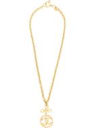 Chanel Pre-owned Cc Cut-out Medallion Long Necklace - Gold