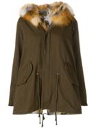 Forte Couture Fox Fur Trim Parka - Green