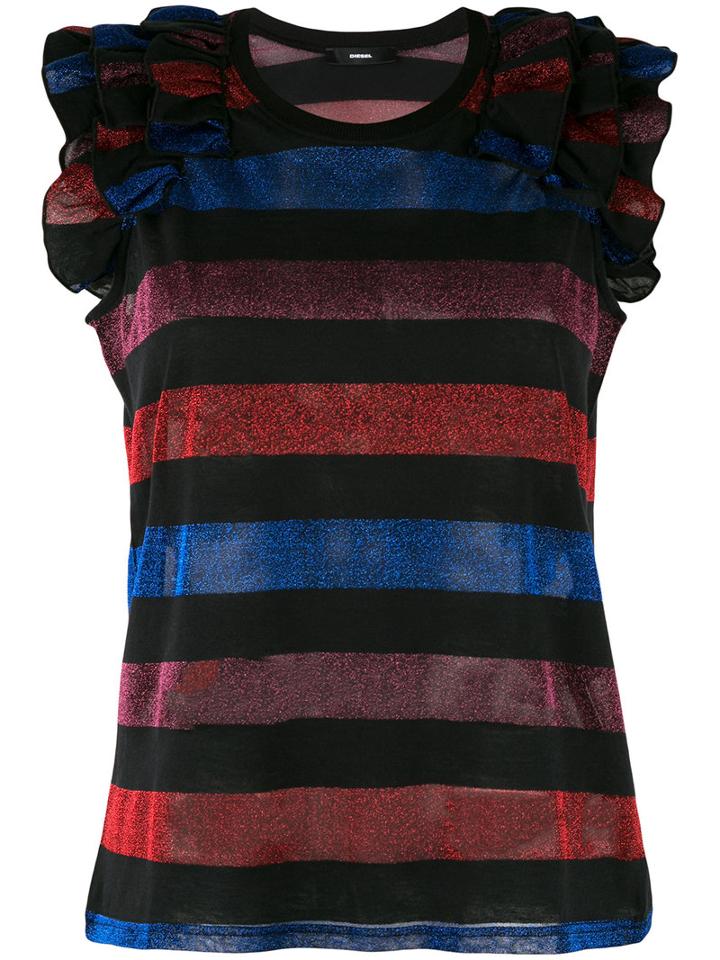 Diesel Lurex Stripe Tank, Women's, Size: Medium, Cotton/polyester