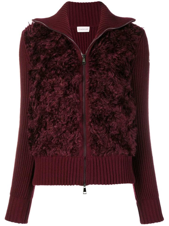 Moncler Ribbed Bomber Jacket - Red