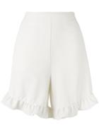 See By Chloé - Frill Trim Shorts - Women - Polyester/spandex/elastane - 36, Women's, White, Polyester/spandex/elastane