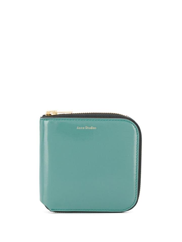Acne Studios Compact Zipped Wallet - Blue