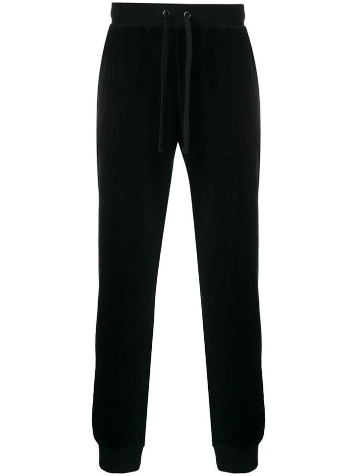 Emporio Armani Embroidered Logo Track Pants - Black