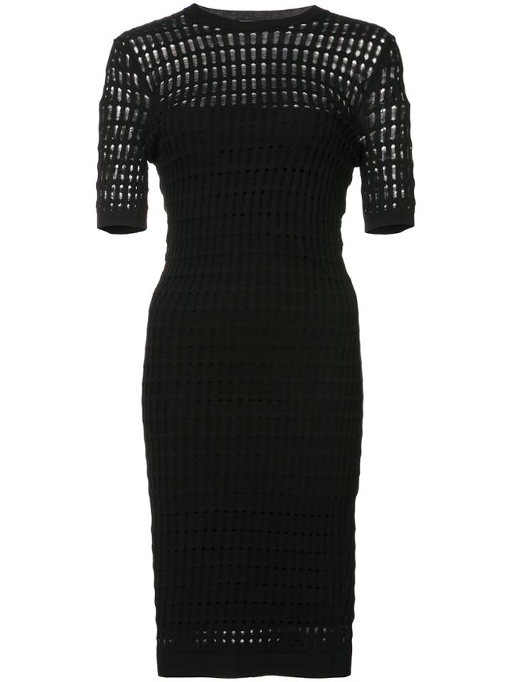 T By Alexander Wang Laser Cut Dress - Black