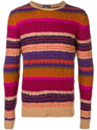 Drumohr Horizontal Stripes Jumper - Orange