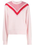 Sport Max Code Sequin Chevron Sweatshirt - Pink