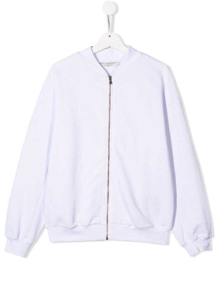 Philosophy Di Lorenzo Serafini Kids Zipped Sweatshirt - White